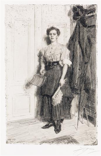 ANDERS ZORN Two etchings.